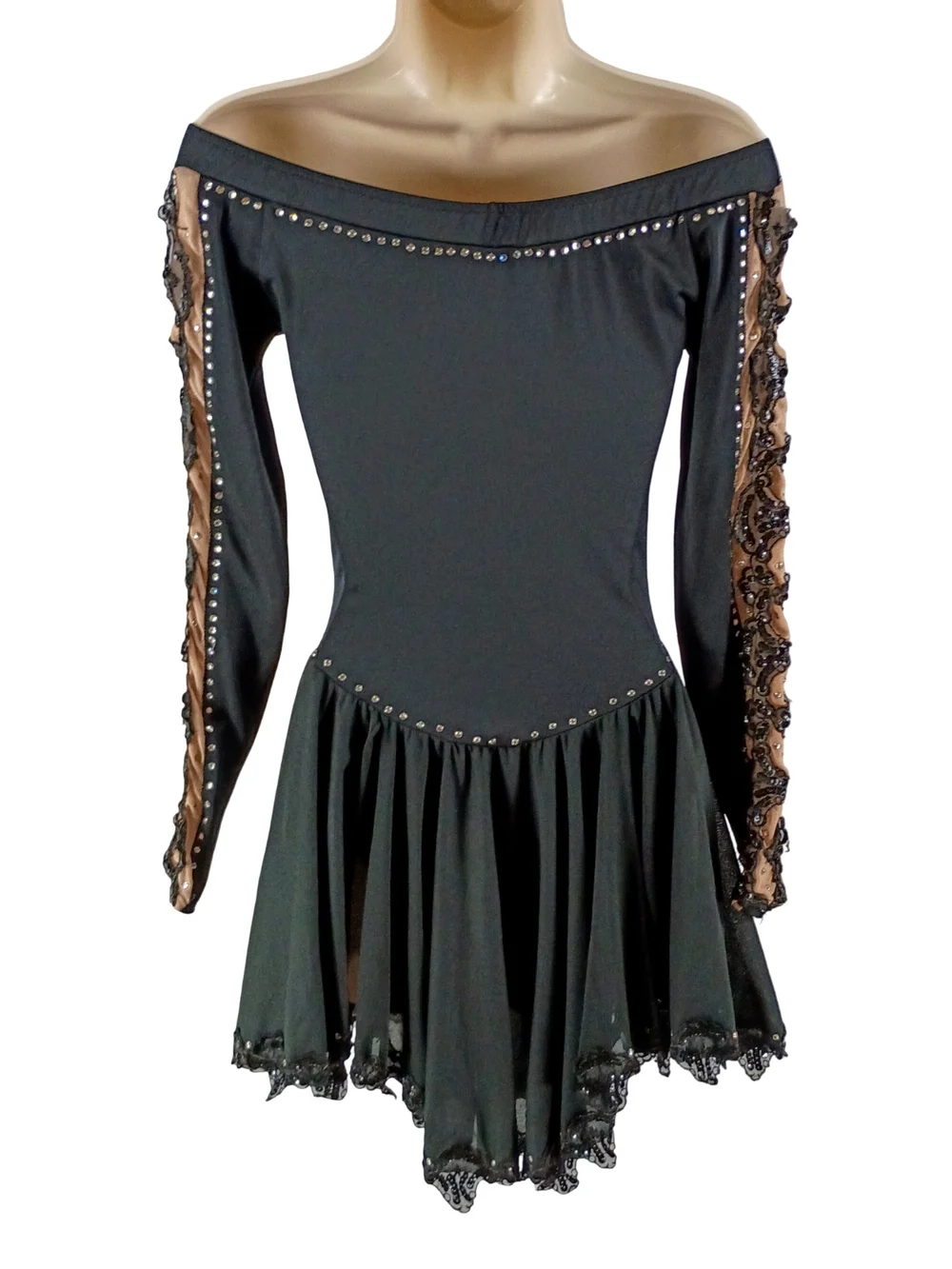 Woman's Over The Shoulder Long Sleeve Dance Costume
